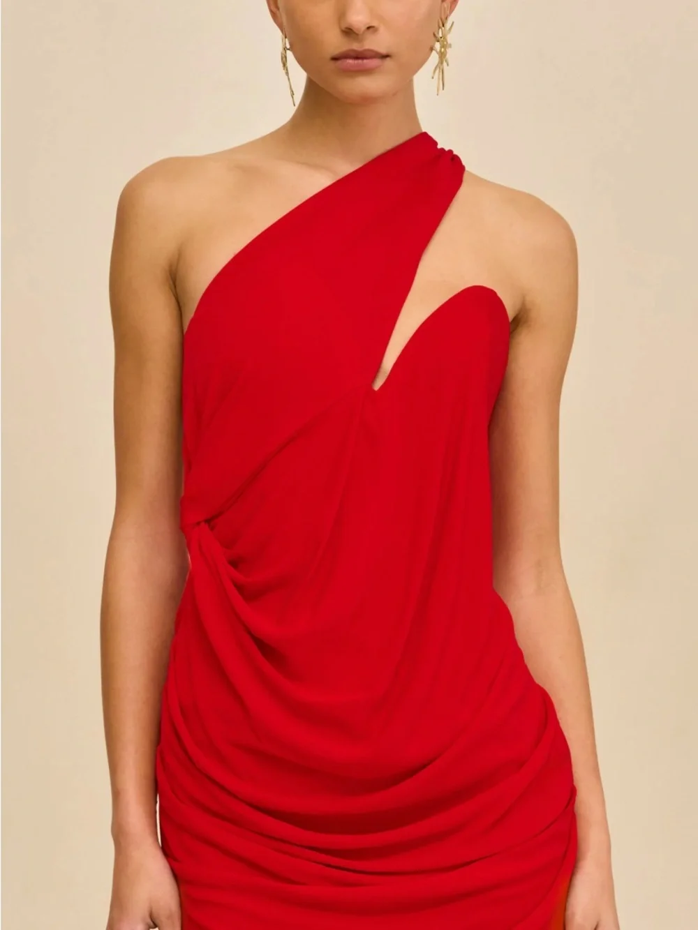 Cult Gaia Sirena Dress in Ghermez- Deep Red - Picture 2 of 6